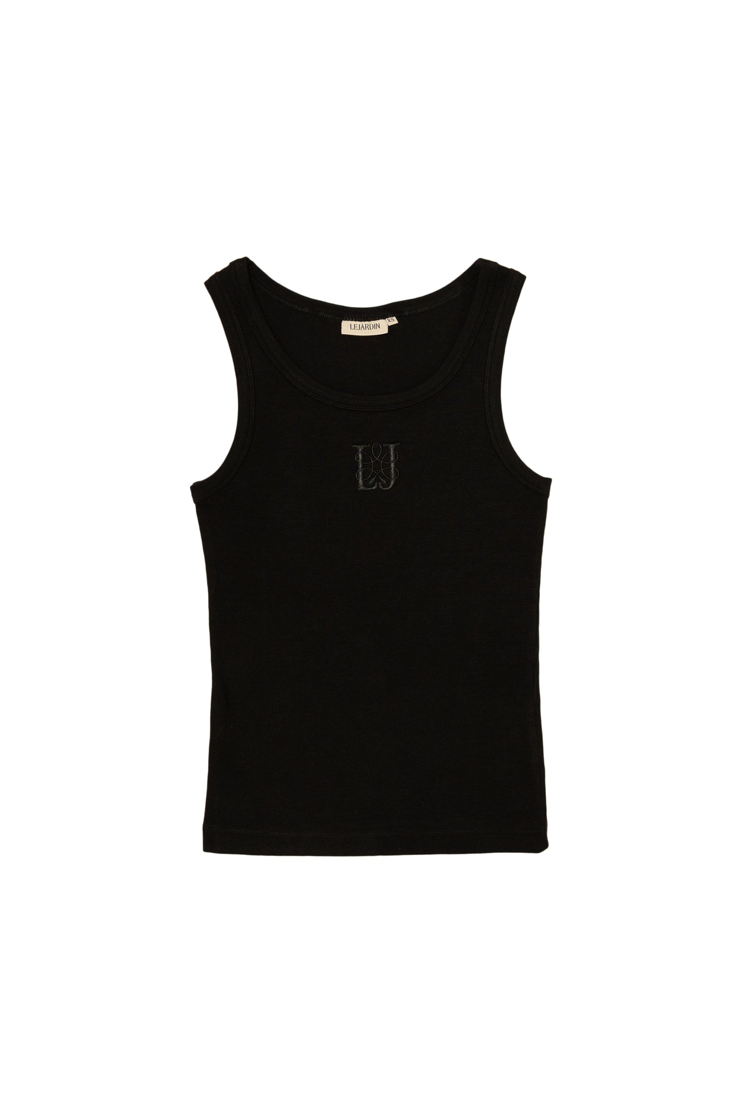 Lejardin Unisex Tanktop Schwarz Gerippt