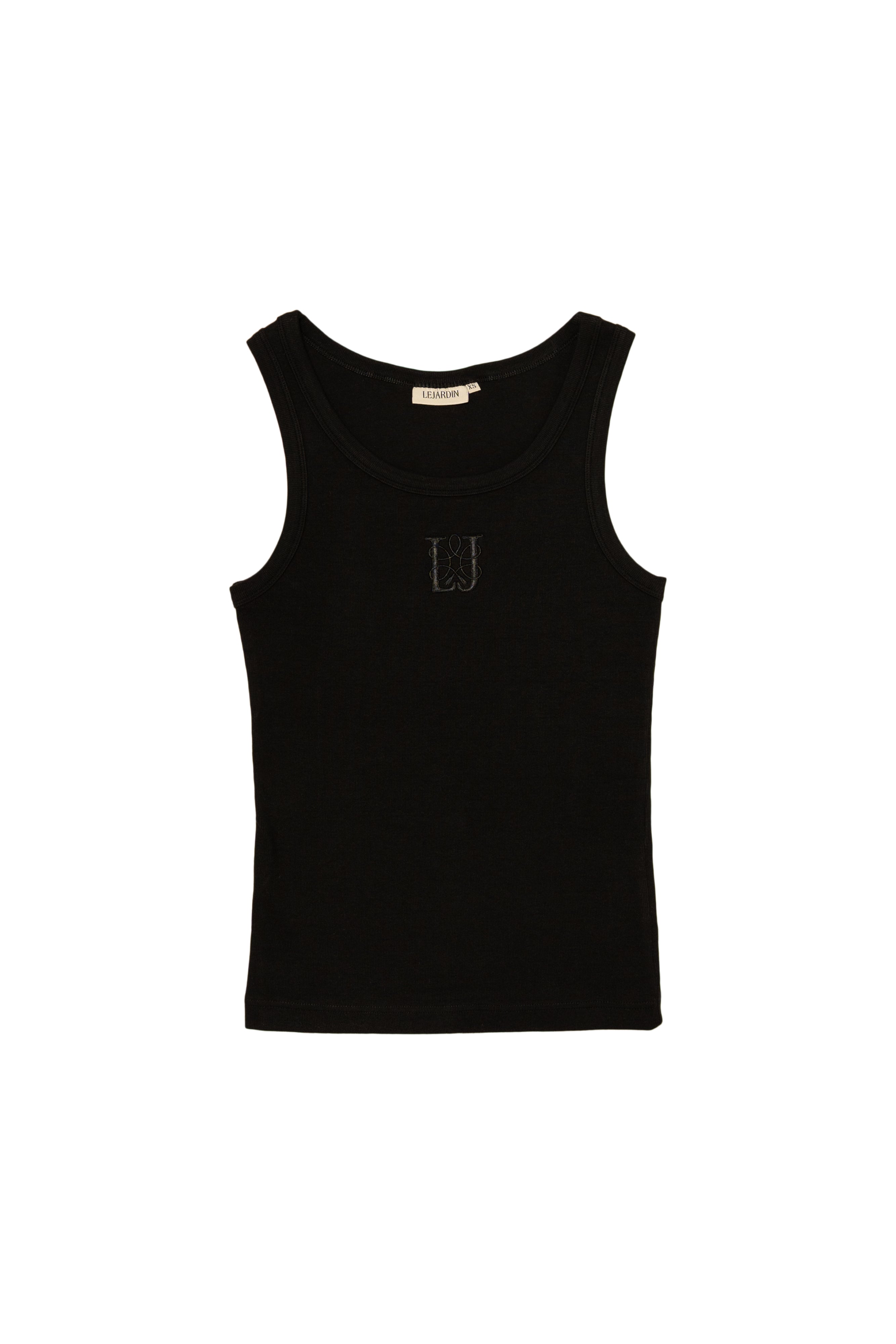 Lejardin Unisex Tanktop Schwarz Gerippt
