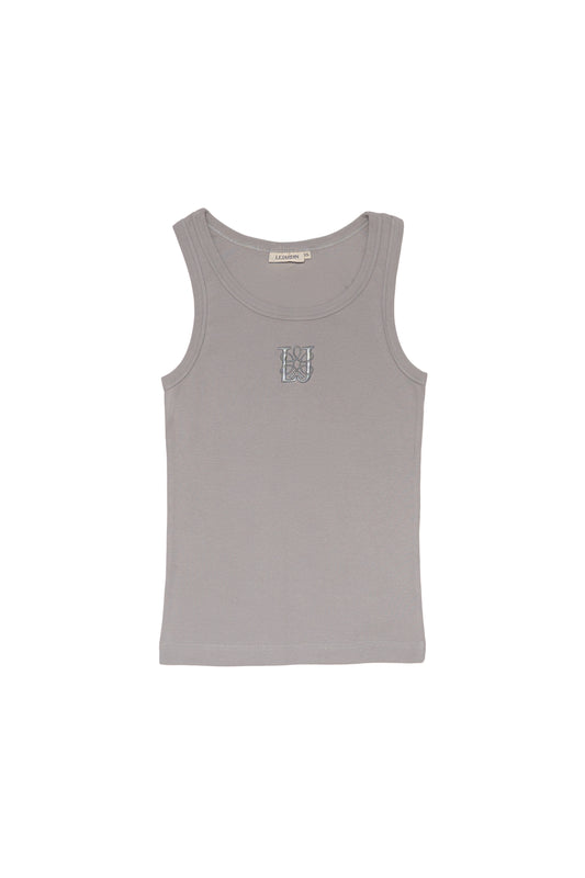 Lejardin Unisex Tanktop Grau Gerippt